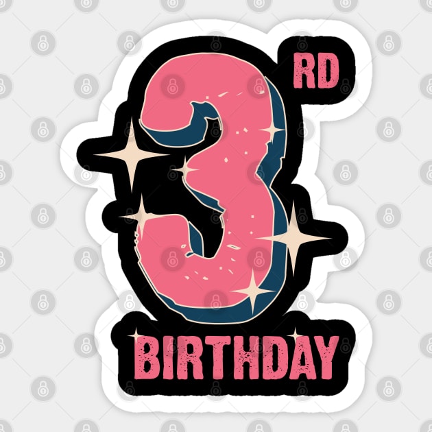 3rd Birthday for girls Sticker by Emma